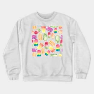 Watercolor ice cream summer pattern Crewneck Sweatshirt